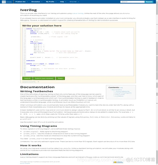 学会使用Hdlbits网页版Verilog代码仿真验证平台_hdlbits_03